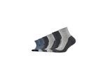 Sportsocken CAMANO "pro tex 6er Pack", Mädchen, Gr. 31-34, grau (dunkelgrau melange), 58% Baumwolle, 24% Polyester, 16% Polyamid, 2% Elasthan, Socken Sportsocken