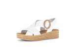 Plateausandaletten GABOR "Plateau Sandale", Damen, Gr. 41, creme, Schuhe