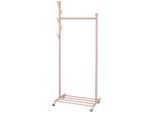 Mid.you Kleiderwagen, Pink, Metall, 68x171x43 cm, Jackenhalter, Garderobe, Garderobenständer