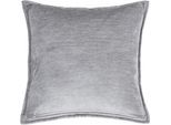 Dekokissen DONE. "Fame", silber (silber, meliert), B:60cm H:1cm L:60cm, Polyester, Dekokissen_Sitzkissen_Kissenhüllen, Hohe Lichtreflektion