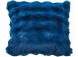 Dekokissen DONE. "Aura", dunkelblau, unifarben, B:50cm L:50cm, Polyester, Dekokissen_Sitzkissen_Kissenhüllen, 3D Wellenstruktur