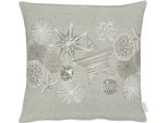 Dekokissen APELT "4708" Gr. 1, grau (taupe, gemustert), B:49cm H:1cm L:49cm, Obermaterial: 70% Polyester, 30% Viskose, Dekokissen_Sitzkissen_Kissenhüllen, 4708 49X49
