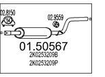 MTS Mittelschalldämpfer 0150567 für VW