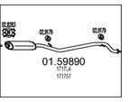 MTS Mittelschalldämpfer 0159890 für Peugeot