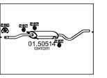MTS Mittelschalldämpfer 0150514 für Mercedes