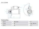 BOSCH Starter 0986023110 für Mercedes