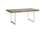 P & B Esstisch, Natur, Holz, Metall, Glas, Altholz,Altholz, Holz, rechteckig, U-Form, 100x76x180 cm, Esszimmer, Tische, Esstische, Glastische
