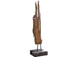 Skulptur SIT "Deko ROMANTEAKA – Massives Holz-Deko-Objekt aus recyceltem Teakholz", beige (natur), B:30cm H:100cm T:30cm, Massivholz, Dekofiguren, Massive recycelte Teakholz-Skulptur als stilvoller Blickfang