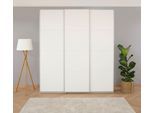 Schwebetürenschrank RAUCH "Kleiderschrank Schrank Garderobe KOLUNA mit Dekor-Front", alpinweiß, B:203cm H:229cm T:62cm, Holzwerkstoff, Schränke, Schwebetürenschrank, Breiten 203/271/315/360 cm Höhen 210/229 cm MADE IN GERMANY