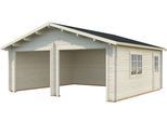 Garage PALMAKO "Roger", transparent, Massivholz, Garagen, BxTxH: 629x565x310 cm, ohne Tor, transparent