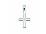 Kettenanhänger ADELIA´S "Kreuzanhänger 925 Silber mit Zirkonia – Silberanhänger Kreuz", silber, Schmuckanhänger, Damen, mit Zirkonia, Silber 925 (Sterlingsilber), Kettenanhänger, Silberanhänger Kreuz