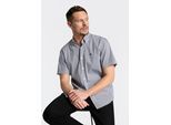Kurzarmhemd BOSS, Herren, Gr. XL, N-Gr, dunkelblau404, Web, Obermaterial: 72% Baumwolle, 24% Polyamid, 4% Elasthan, unifarben, regular fit normal, Rundhals, abgesteppte Kante, Hemden, Button-down-Kragen Regular Fit, Baumwollmix
