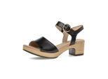 Plateausandaletten GABOR "Plateau Sandale", Damen, Gr. 39, schwarz, Schuhe