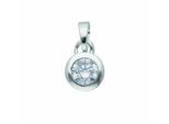 Kettenanhänger ADELIA´S "Anhänger 925 Silber mit Zirkonia – Silberanhänger", transparent (silber), Schmuckanhänger, Damen, mit Zirkonia, Silber 925 (Sterlingsilber), Kettenanhänger, Silberanhänger