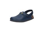 Pantolette BIRKENSTOCK "Tokio ESD", Damen, Gr. 38, blau, Obermaterial: 100% Rindsleder Leather cow., Schuhe Pantolette
