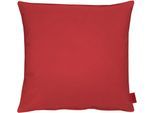 Dekokissen APELT "4362 Rips Uni" Gr. 2, rot (bordeaux, unifarben), B:49cm L:49cm, Obermaterial: 60% Polyester, 40% Baumwolle, Dekokissen_Sitzkissen_Kissenhüllen, Wasser- und Schmutzabweisend