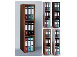 VCM Holzregal stehend platzsparender Aktenschrank Maße: H. 107 x B. 34 x T. 30 cm Elegantes Regal stehend Büroregal – Offas 3 Fach