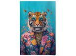Poster REINDERS "Dressed Tiger", bunt (farbe bild(er): mehrfarbig), B:61cm H:91,5cm T:0,1cm, Bilder, Poster, Teenager Zimmer - Mehrfarbig - 150 gr. Papier - Tiere - 61x91,5 cm