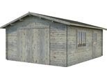 Garage PALMAKO "Roger", grau, Massivholz, Garagen, BxTxH: 514x598x287 cm, mit Holztor, grau