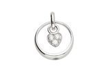 Kettenanhänger ADELIA´S "Herzanhänger 925 Silber mit Zirkonia – Silberanhänger Herz", silber, Schmuckanhänger, Damen, mit Zirkonia, Silber 925 (Sterlingsilber), Kettenanhänger, Silberanhänger Herz
