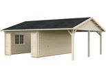 Garage PALMAKO "Roger, ohne Tor", transparent, H:316cm, Massivholz, Garagen, BxTxH: 706x619x316 cm