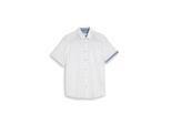 TOM TAILOR Herren Regular Fit Kurzarmhemd aus Baumwolle, weiß, Uni, Gr. M