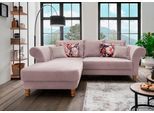 Ecksofa HOME AFFAIRE "Tassilo Mega Polsterecke mit Kaltschaum im Sitz, bequem, L-Form", rosa (flamingo), B:262cm H:95cm T:198cm, 100% Polyester, Sofas, Ecksofa, hoher Sitzkomfort, Breite 262cm, Komfortsitzhöhe 48cm, zeitlos elegant