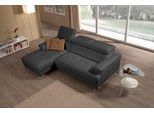 Ecksofa EGOITALIANO "Soul, Design und Sitzkomfort auf hohem Niveau, tolle Details, L-Form", schwarz, B:250cm H:99cm T:166cm, Leder »BULL« (echtes Rindsleder). Geschliffenes, pigmentiertes und behandeltes Rindsleder mit einer Dicke von 1, 3-1, 5 mm. Dieses Leder zeigt eine ziemlich weiche Hand mit einem halb undurchsichtigen Aussehen. Es handelt sich um ein geschütztes Leder. Eine leichte Deckschic