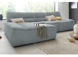 Ecksofa DOMO COLLECTION "Cesena moderne Polsterecke mit flachen Armlehnen, L-Form", grün (mint), B:288cm H:81cm T:175cm, Sofas, Ecksofa, fester Sitzkomfort, frei im Raum stellbar