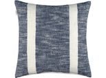 Dekokissen ESPRIT "Arne" Gr. 1, blau (blau, navy, sanftes weiß, gestreift), B:45cm H:0,5cm L:45cm, Baumwolle, Dekokissen_Sitzkissen_Kissenhüllen, Dekokissen