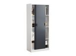Aktenschrank VCM "Büroschrank Stahlschrank abschließbar Malivo 4fach", schwarz (weiß, anthrazit), B:80cm T:40cm, Obermaterial: 100% Metall MT., Schränke, Aktenschrank