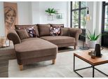 Ecksofa HOME AFFAIRE "Tassilo Mega Polsterecke mit Kaltschaum im Sitz, bequem, L-Form", braun (hellbraun), B:262cm H:95cm T:198cm, 100% Polyester, Sofas, Ecksofa, hoher Sitzkomfort, Breite 262cm, Komfortsitzhöhe 48cm, zeitlos elegant