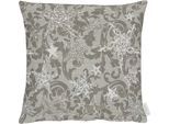Dekokissen APELT "4711" Gr. 1, grau (taupe, gemustert), B:40cm H:1cm L:40cm, Obermaterial: 65% Polyester, 30% Viskose, 5% Polyacryl, Dekokissen_Sitzkissen_Kissenhüllen, Dekokissen, 4711 40X40