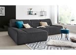 Ecksofa DOMO COLLECTION "Cesena moderne Polsterecke mit flachen Armlehnen, L-Form", grau (anthrazit), B:288cm H:81cm T:175cm, Sofas, Ecksofa, fester Sitzkomfort, frei im Raum stellbar