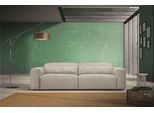 2,5-Sitzer EGOITALIANO "Beverly, Designsofa mit erstklassigem Sitzkomfort und tollen Details", grau (opal grau), B:242cm H:95cm T:109cm, Luxus-Micofaser Lederoptik (100% Polyester) ist ein neues technisches Gewebe mit einem visuellen und taktilen Aspekt, der dem Nubuk sehr nahe kommt, mit innovativen Eigenschaften. Seine außerordentliche Weichheit kommt von einem exklusiven Produktionsprozess, der