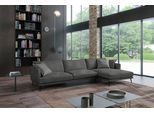 Ecksofa EGOITALIANO "Sophia, Designsofa mit extrakomfortablem Sitzkomfort, Breite 274cm", grau (smoke), B:274cm H:77cm T:154cm, Luxus-Micofaser Lederoptik (100% Polyester) ist ein neues technisches Gewebe mit einem visuellen und taktilen Aspekt, der dem Nubuk sehr nahe kommt, mit innovativen Eigenschaften. Seine außerordentliche Weichheit kommt von einem exklusiven Produktionsprozess, der Unreinhe