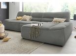 Ecksofa DOMO COLLECTION "Cesena moderne Polsterecke mit flachen Armlehnen, L-Form", grau, B:288cm H:81cm T:175cm, Sofas, Ecksofa, fester Sitzkomfort, frei im Raum stellbar