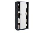 Aktenschrank VCM "Büroschrank Stahlschrank abschließbar Malivo 4fach", weiß (anthrazit, weiß), B:80cm T:40cm, Obermaterial: 100% Metall MT., Schränke, Aktenschrank