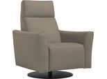 Sessel EGOITALIANO "Blues Designsessel, Loungesessel, Breite 84cm, bequem und elegant", grau (taupe), B:84cm H:105cm T:90cm, Sessel, Sessel, drehbar, inkl. manuelle Relaxfunktion durch Push-Back-Mechanismus