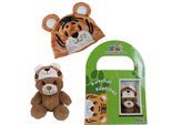 Kuscheltier HEUNEC "Bär 13 cm mit Tigermütze", braun, Plüschfiguren, KinderH:13cm, Polyester, Kuscheltier, H:13cm