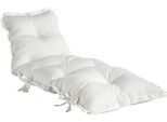 Gartensessel KARUP DESIGN "SIT & SLEEP out™, Loungesessel, Sonnenliege, in Schlafplatz wandelbar", weiß, B:65cm H:30cm T:75cm, Polysterfüllung;Webstoff-Bezug (100% Acryl Dralon), Sessel, Gartensessel, Outdoor geeignet, Schmutz- und Wasserabweisend, Made in Europe