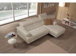 Ecksofa EGOITALIANO "Soul, Design und Sitzkomfort auf hohem Niveau, tolle Details, L-Form", grau (opal grau), B:250cm H:99cm T:166cm, Luxus-Micofaser Lederoptik (100% Polyester) ist ein neues technisches Gewebe mit einem visuellen und taktilen Aspekt, der dem Nubuk sehr nahe kommt, mit innovativen Eigenschaften. Seine außerordentliche Weichheit kommt von einem exklusiven Produktionsprozess, der Un