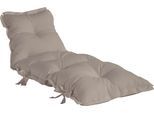 Gartensessel KARUP DESIGN "SIT & SLEEP out™, Loungesessel, Sonnenliege, in Schlafplatz wandelbar", beige, B:65cm H:30cm T:75cm, Polysterfüllung;Webstoff-Bezug (100% Acryl Dralon), Sessel, Gartensessel, Outdoor geeignet, Schmutz- und Wasserabweisend, Made in Europe