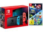 NINTENDO SWITCH Konsolen-Set "Switch + Super Mario Galaxy + Super Mario Galaxy 2", rot (neonrot, neonblau), B:23,9cm H:10,2cm T:1,39cm, Spielekonsolen