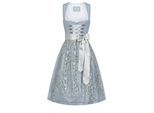 Dirndl NÜBLER "Midi Dirndl Fleur", Damen, Gr. 48, EURO, blau, Obermaterial: 100% Polyester PES., Kleider