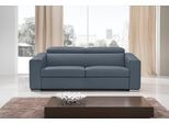 Schlafsofa EGOITALIANO "Cabiria, Design und super Sitz- und Liegekomfort", grau (smoke), B:226cm H:97cm T:103cm, Leder »BULL« (echtes Rindsleder). Geschliffenes, pigmentiertes und behandeltes Rindsleder mit einer Dicke von 1, 3-1, 5 mm. Dieses Leder zeigt eine ziemlich weiche Hand mit einem halb undurchsichtigen Aussehen. Es handelt sich um ein geschütztes Leder. Eine leichte Deckschicht schützt s