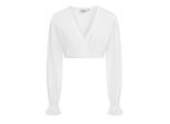 Dirndlbluse NÜBLER "Dirndlbluse Caro", Damen, Gr. 34, beige (creme), Obermaterial: 100% Polyester PES., Blusen Dirndlbluse