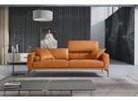 2,5-Sitzer EGOITALIANO "Masu, Designsofa mit erstklassigem Sitzkomfort, Breite 218cm", orange, B:218cm H:95cm T:97cm, Leder »BULL« (echtes Rindsleder). Geschliffenes, pigmentiertes und behandeltes Rindsleder mit einer Dicke von 1, 3-1, 5 mm. Dieses Leder zeigt eine ziemlich weiche Hand mit einem halb undurchsichtigen Aussehen. Es handelt sich um ein geschütztes Leder. Eine leichte Deckschicht schü