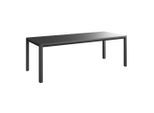 Ambia Garden Gartentisch, Dunkelgrau, Metall, Glas, rechteckig, eckig, 220x74x90 cm, Gartenmöbel, Gartentische, Gartentische