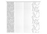 Möbelix , Weiß, Grau Hochglanz , Textil , Graphik , 60x260 cm , Oeko-Tex® Standard 100 , mit Beschwerungsstab, mit Flauschband, Öffnung für Beschwerungsstab, mit Paneelwagen , Heimtextilien, Vorhänge, Fertigvorhänge, Flächenvorhänge